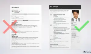 CV Jana Tomczyka, z sekcją "Kluczowe umiejętności" i informacją, jaką czcionką pisać CV.