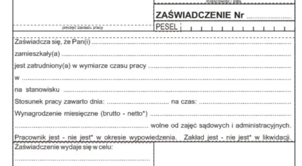 Jak napisać zaświadczenie o zatrudnieniu pracownika, aby uniknąć błędów?