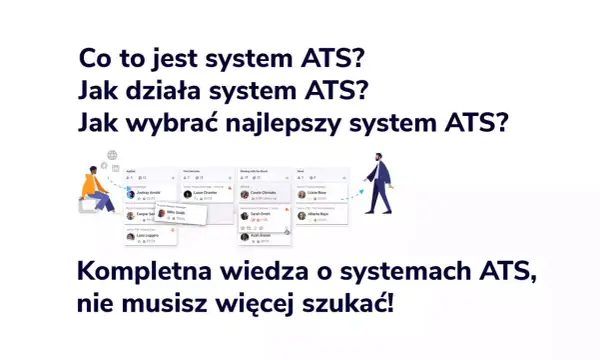 Grafika przedstawia interfejs systemu ATS, gdzie widać etapy rekrutacji kandydatów. Poznaj system ATS i usprawnij proces zatrudniania.