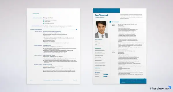 Puste CV do wypełnienia w Wordzie, z danymi Jana Tomczyka, Content Specjalisty.