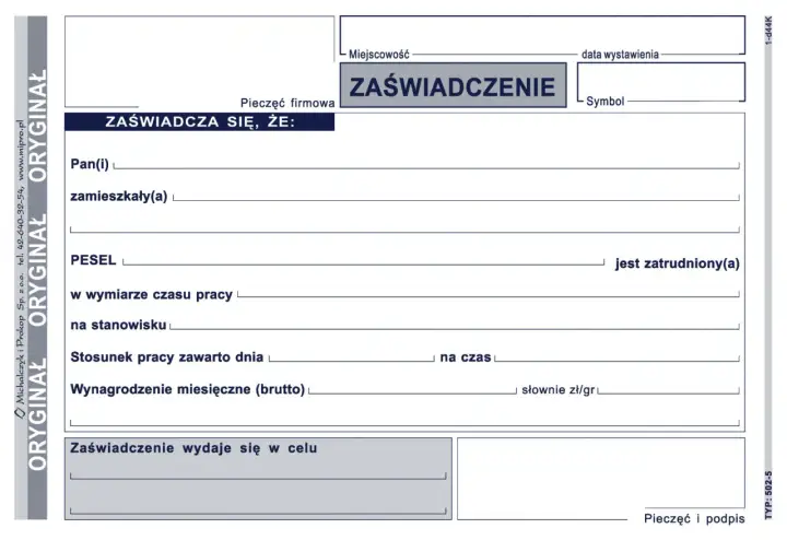Zaświadczenie o zatrudnieniu - wzór, ważność, jak uzyskać?